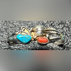 Estate Vintage Native American-Navajo Sterling Silver Cuff Bracelet